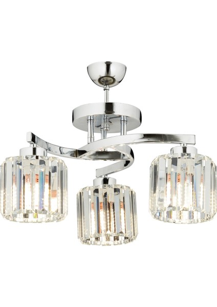 Avonnı AV-65229-3K Krom Kaplama Modern Avize E27 Metal Kristal 58CM