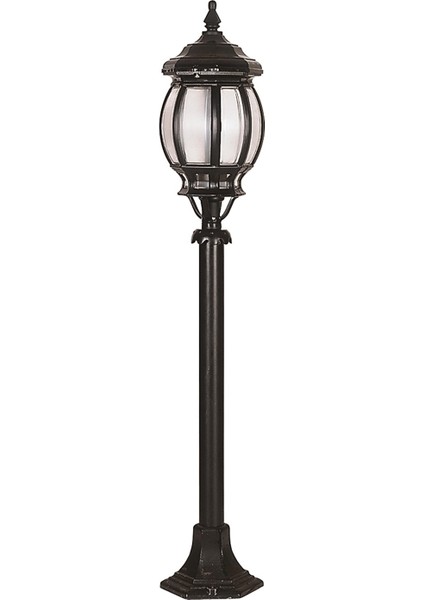 Avonnı BSU-68063-BSY-M2-B Siyah Boyalı Dış Mekan Aydınlatma E27 Aluminyum Döküm Dip Polikarbon Cam 20CM