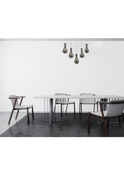 Avonnı AV-60092-5KY Krom Kaplama Modern Avize E14 Metal Cam 80X15CM modelleri