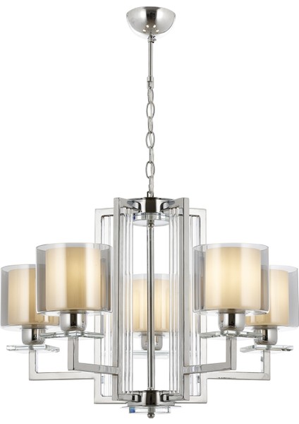 Avonnı AV-60190-5K Krom Kaplama Modern Avize E27 Metal Cam 70CM