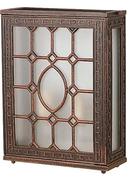 Avonnı BFE-68065-BKR-M3-OP Kahverengi Boyalı Dış Mekan Aydınlatma E27 Aluminyum Polikarbon Cam 20CM