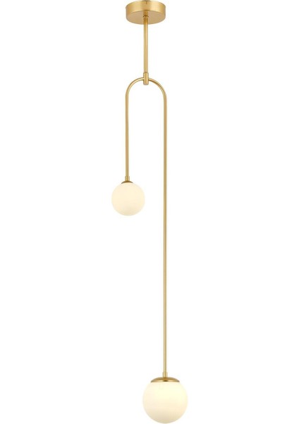 Avonnı AV-60389-2BSA Sarı Boyalı Modern Avize G9 Metal Cam 20X12CM