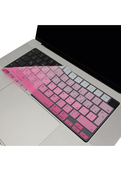 Macbook Air Pro Klavye Kılıfı Arapça Baskı M1-M2-M3 A2681 A2941 A2442 A2779 A2992 A2918 A2485 A2780 A2991 ile Uyumlu Gradient