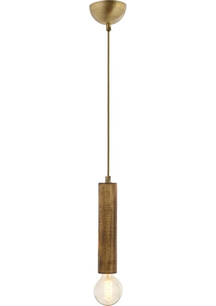 Avonnı AV-1651-1E Eskitme Kaplama Modern Avize E27 Ahşap 6cm