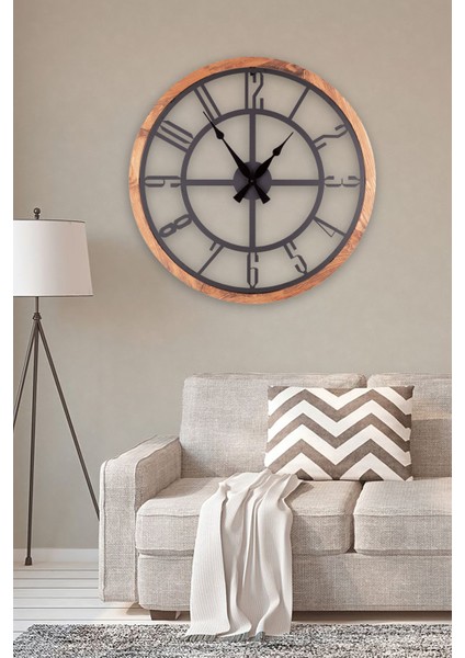Muyika Bunnela Metal-Ahşap Çerçeveli 80X80CM Dekoratif Duvar Saati Mads modelleri
