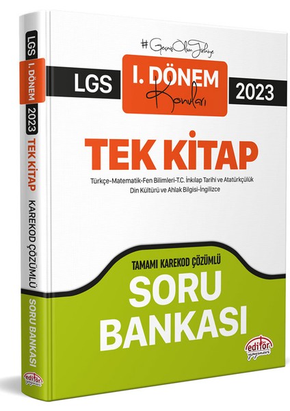 2023 LGS 1. Dönem Tüm Dersler Soru Bankası (Karekod Çözümlü)