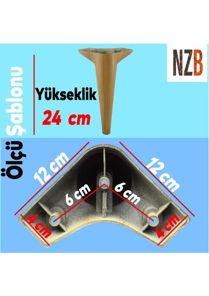 Lüks Mobilya Kanepe Sehpa Tv Ünitesi Koltuk Ayağı 24 cm Açık Kahverengi Desenli Baza Ayak fiyatları