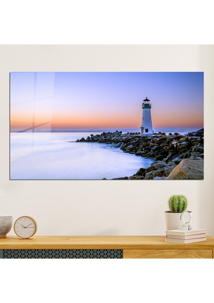 Doğa Pleksi Cam Tablo Deniz Feneri
