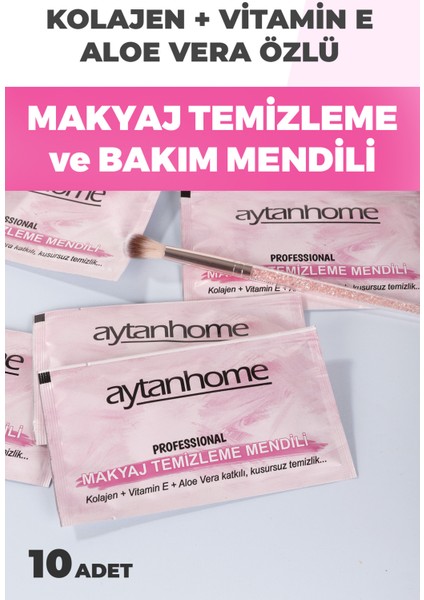 Aytan Home Kolajenli Makyaj Mendili ve Keratinli Kaş Sabitleyici Wax (Yüz Bakım Seti)