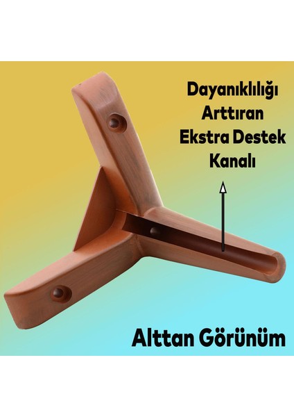Lüks Mobilya Kanepe Sehpa Tv Ünitesi Koltuk Ayağı 14 cm Ahşap Desenli Kahve Baza Ayak fiyatları