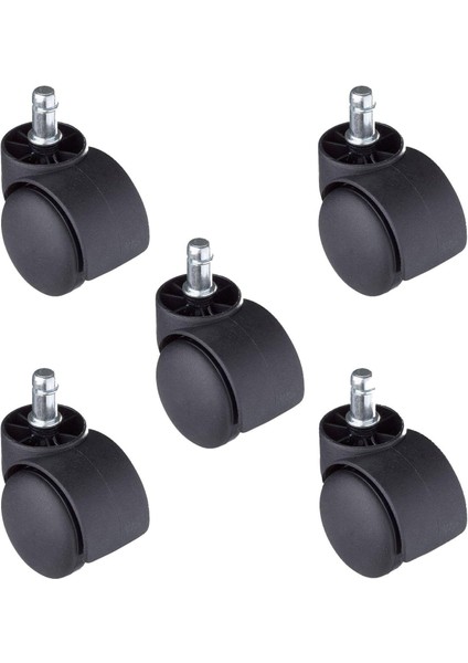5 Adet Pimli Geçmeli Ofis Koltuk Sandalye Tekeri 50 mm