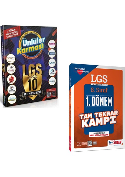 Ünlüler Yayınları Ünlüler Karması 8. Sınıf Lgs 1. Dönem 10 Deneme ve Sınav Yayınları Lgs 1. Dönem Tekrar Kampı