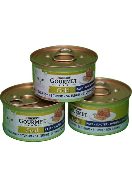 Gourmet Ton Balıklı Yaş Kedi Maması 3 Adet
