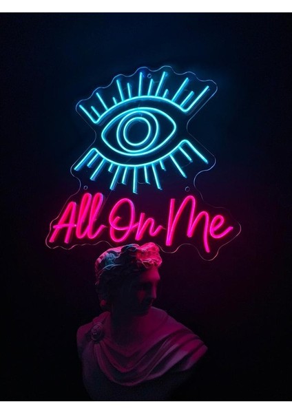 All On Me Neon Tabela 50X50 cm
