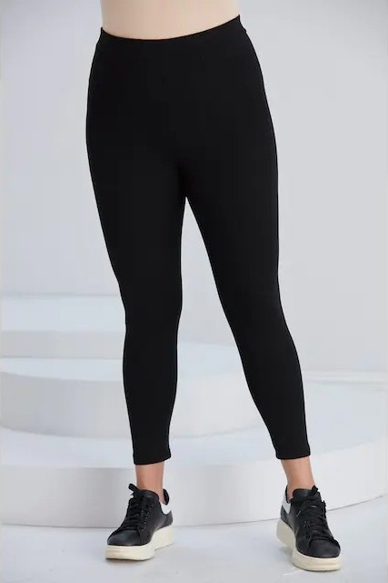Butik Ayseba Büyük Beden Kadın Siyah Toparlayıcı Yüksek Bel Tayt görsel 5