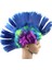 Yetişkin Çocuklar Komik Gökkuşağı Saç Peruk Cosplay Punk Rock Headdress Maske Masquerade Cadılar Bayramı Partisi Elbise Kostüm Sahne (Yurt Dışından) 2