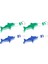 4x Su Geçirmez Şamandıra Anahtar Halkalar Yüzücü Anahtarlıklar 2x Mavi ve 2x Yeşil Tekne Sörfü Için (Yurt Dışından) 1