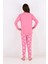 Kız Çocuk Uzun Kollu Fiyonklu Ayıcık Model Pijama Takımı 3