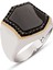 Gümüş Oniks Taşlı Zirkon İşlemeli Erkek Yüzük 1