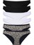 6 Adet Likralı Kadın Slip Külot Leopar Siyah Beyaz 1