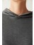Koyu Gri Uzun Kollu Kapüşonlu Termal Sweatshirt 6