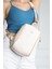 Krem Kadın Çapraz Askılı 4 Gözlü Vücut Çantası Bodybag 25X16CM PBU9001 1
