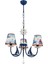Avonnı AV-1416-BOAT Mavi Boyalı Modern Avize E14 Metal Kumaş 52CM 1