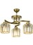 Avonnı AV-65229-3E Eskitme Kaplama Modern Avize E27 Metal Kristal 58CM 1