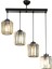 Avonnı AV-65230-4Y-BSY Siyah Boyalı Modern Avize E27 Metal Kristal 64X15CM 1