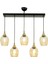 Avonnı AV-65234-5Y-BSY Siyah Boyalı Modern Avize E27 Metal Cam 75X10CM 1