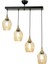 Avonnı AV-65234-4Y-BSY Siyah Boyalı Modern Avize E27 Metal Cam 70X10CM 1