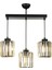 Avonnı AV-65230-3Y-BSY Siyah Boyalı Modern Avize E27 Metal Kristal 54X15CM 1