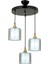 Avonnı AV-65233-3T-BSY-F Siyah Boyalı Modern Avize E27 Metal Cam 40CM 1