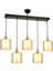 Avonnı AV-65233-5Y-BSY-B Siyah Boyalı Modern Avize E27 Metal Cam 75X14CM 1