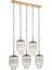 Avonnı AV-60298-5EY Eskitme Kaplama Klasik Avize E27 Metal Kristal 80X10CM 1