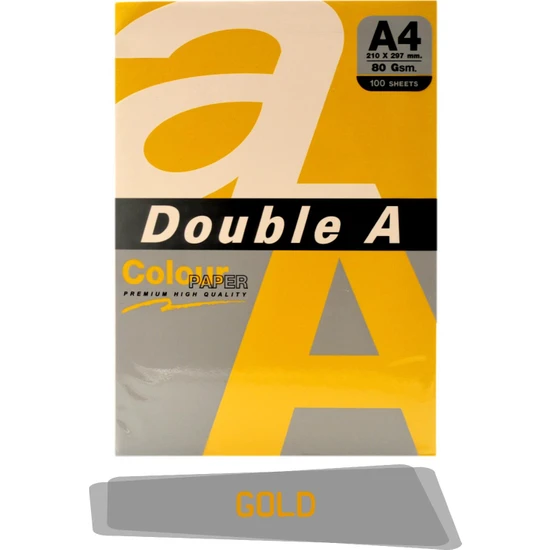 Double A Renkli Fotokopi Kağıdı 100'lü A4 80 gr Gold