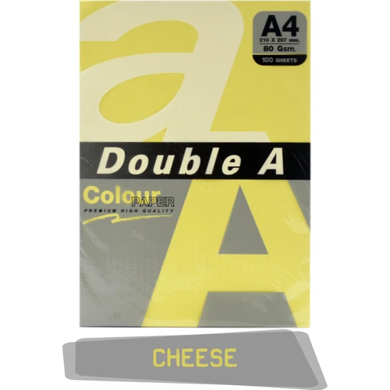 Double A Renkli Fotokopi Kağıdı 100'lü A4 80 gr Cheese