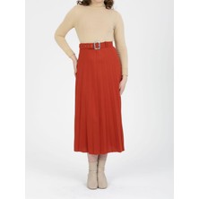 BAV Butik Ayvitrin Kadın Kemerli Pileli Etek