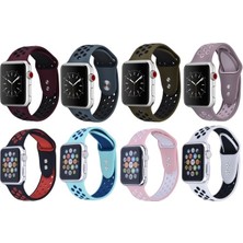 Ekoodukkan Apple Watch 1 2 3 4 5 6 7 8 Se 38/40/41MM Uyumlu Delikli Spor Kordon Kayış