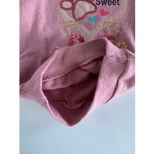 Mavera Kız Çocuk Baskılı Boncuklu Sweatshirt