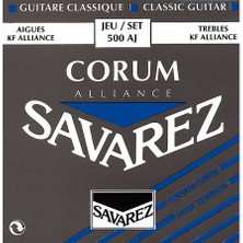 Savarez 500AJ Alliance Corum Blue Klasik Gitar Teli Naturel Renk Yüksek Tansiyonlu Set