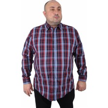 Moc Grande Büyük Beden Erkek Gömlek Lacivert Regular Fit Günlük Stil Estacional 23373