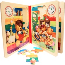 Bak Gel Al Kitap Şeklinde Ahşap Puzzle