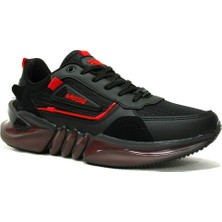 Wickers Siyah Kırmızı Bağcıklı Sneakers Spor Ayakkabı10