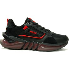 Wickers Siyah Kırmızı Bağcıklı Sneakers Spor Ayakkabı10