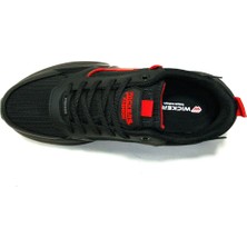 Wickers Siyah Kırmızı Bağcıklı Sneakers Spor Ayakkabı10