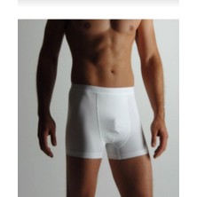 Yıldız 39 Erkek Likralı Boxer Beyaz 6 Adet