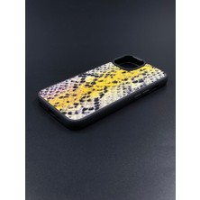 MAT DERİ iPhone14 Kılıf Desenli Hakiki Deri Telefon Kılıfı