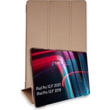 Happycase iPad Pro 12.9 (2021) Kılıf Tablet Smart Kılıf - Rose Gold