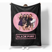 Erays Home Erayshome Black Pink Desenli Baskılı  Polar Tv Battaniyesi